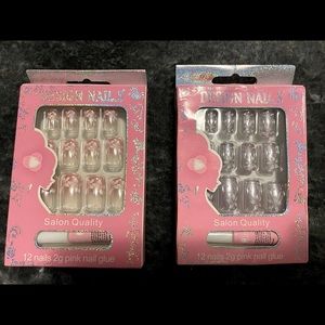 $9 for 1 pack or $15 for 2 packs Fake Nails Glue On - NEW-Imported